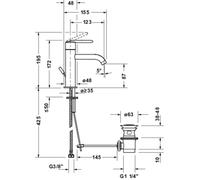 Duravit BA1013001046 Balcoon Mitigeur de lavabo, Noir Mat