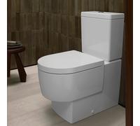 Duravit Balcoon WC sur pied pour combinaisons WC, pour réservoir de chasse rapporté, Rimless, sortie horizontale, 207009AA00, Couleur: Blanc brillant