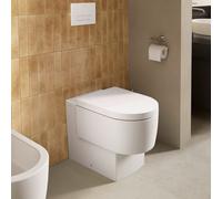 WC sur pied Balcoon de Duravit, Back to wall, Rimless, fixation incluse, sortie horizontale, 207109AC00, Couleur: Soie matte blanche