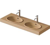 Duravit Balcoon double lavabo, 2 trous pour robinets, avec trop-plein, largeur 1300mm, 241213AM00, Couleur: Clay terra Mat