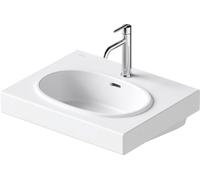 Duravit Balcoon lavabo, 1 trou pour robinet, avec trop-plein, largeur 600mm, 241260AC00, Couleur: Soie matte blanche