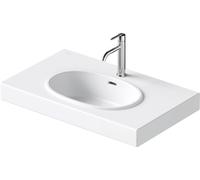 Duravit Balcoon lavabo, 1 trou pour robinet, avec trop-plein, largeur 800mm, 241280AC00, Couleur: Soie matte blanche