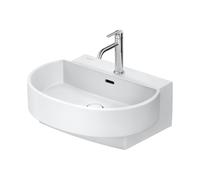 Lavabo de balcon Duravit 241160AC00 60 x 48 cm, finition satinée blanc , avec trou pour robinetterie, trop-plein, plage pour trou pour robinetterie