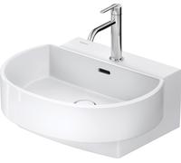 Duravit Balcoon lavabo, plage de robinetterie, 1 trou de robinetterie, avec trop-plein, avec robinetterie Push-Open, largeur 550mm, 241155AA00, Couleur: Blanc brillant