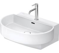 Lavabo de balcon Duravit 241165AA00 65 x 48 cm, blanc brillant, avec trou pour robinetterie, trop-plein, banc pour trou pour robinetterie