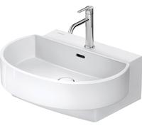 Lavabo de balcon Duravit 241160AA00 60 x 48 cm, blanc brillant, avec trou pour robinetterie, trop-plein, banc pour trou pour robinetterie