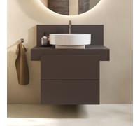 Duravit Meuble sous-lavabo Balcoon BA50120JGIG0000 – suspendu Tip-on Marron ardoise 570×600×534mm