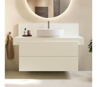 Duravit Meuble sous-vasque BA50130JDID0000 mural 80×57×53,4 cm ivoire texturé 2 tiroirs