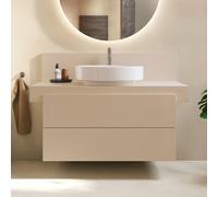 Duravit Meuble sous-vasque BA50140JEIE0000 mural 100×57×53,4 cm beige sable texturé 2 tiroirs