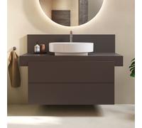 Duravit – Sous-lavabo console Balcoon suspendu rectangulaire Tip-on ardoise brun mat 570×800×522 mm