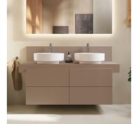 Duravit Meuble sous-vasque Balcon BA50170JFIF0000 mural 120 x 57 x 53,4 cm texturé Umbra 4 tiroirs