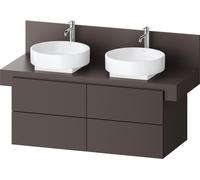Duravit Balcoon Meuble sous-lavabo avec console, suspendu, rectangulaire, technique Tip-on, 570x1200x534mm, BA50170JGIG0000, Couleur: Marron ardoise