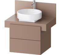 Meuble sous-vasque Balcon BA50120JFIF0000 mural, 60 x 57 x 53,4 cm, texturé Duravit Umbra 2 tiroirs