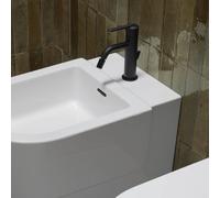 Duravit Mitigeur monocommandé Balcoon pour bidet - saillie 172mm, vidage à tirette - Noir mat