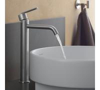Duravit Mitigeur lavabo XL Balcoon BA1043002070 – FreshStart, MinusFlow, saillie 153 mm, inox brossé