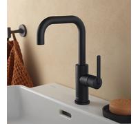 Duravit Mitigeur lavabo Balcoon BA1100002046 FreshStart/MinusFlow sans tige de traction Noir mat