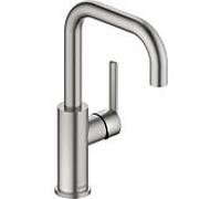 Duravit Balcoon mitigeur lavabo BA1100002070 FreshStart et MinusFlow, sans tige de traction garniture de vidange , acier inoxydable brossé