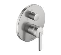 Duravit Kit de finition BA5210012070, Mitigeur de baignoire encastré, acier inoxydable brossé