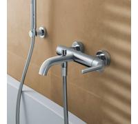 Duravit Mitigeur de baignoire BA5230000010 – mural, clapet anti-retour, chromé haute brillance