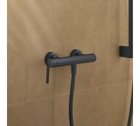 Duravit Mitigeur de douche BA4230000046 en saillie, montage mural, clapet anti-retour, noir mat
