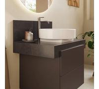 Console de balcon Duravit BA90630IAIA0000 80 x 55 x 37 cm, découpe 2000 , centre du bassin, structure de lave, composite minéral