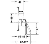 Duravit Balcoon Robinet de baignoire en saillie pour 2 consommateurs avec robinet inverse, thermostat de baignoire avec système de mélange céramique, acier inoxydable brossé