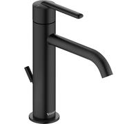 Duravit Balcoon - Robinet de lavabo - Taille M (hauteur du bec 138 mm) - Robinet de lavabo économe en énergie - Robinet de salle de bain (MinusFlow) - Avec bonde à tirette - Noir mat