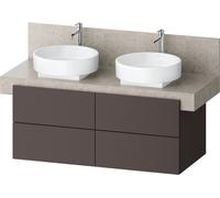 Duravit Balcoon, sous-lavabo en console, suspendu, ardoise brun structuré mat, rectangulaire, technique Tip-on, 570x1200x522mm, BA50370JGIG0000