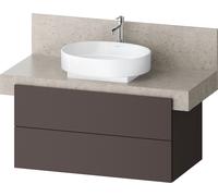 Duravit Balcoon, sous-lavabo sur console, suspendu, ardoise brun structuré mat, rectangulaire, technique Tip-on, 570x1000x522mm, BA50340JGIG0000