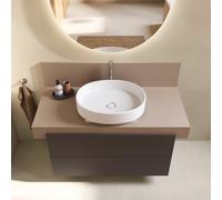 Duravit Balcoon vasque à poser, polie, sans trou pour robinet, ovale, 550×450mm, 241055AA79, Couleur: Blanc brillant