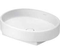 Duravit Balcoon vasque à poser, polie, sans trou pour robinet, 550x450mm, Ovale, 241055AC79, Couleur: Soie matte blanche