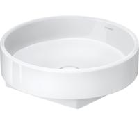 Duravit Balcoon vasque à poser, polie, sans trou pour robinet, diamètre 450mm, ronde, 240945AA79, Couleur: Blanc brillant