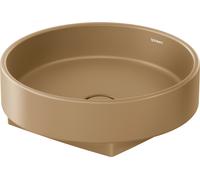 Duravit Balcoon vasque à poser, polie, sans trou pour robinet, diamètre 450mm, ronde, 240945AM79, Couleur: Clay terra Mat