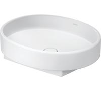 Duravit Balcoon vasque à poser, polie, sans trou pour robinet, ovale, 550×450mm, 241055AC79, Couleur: Soie matte blanche