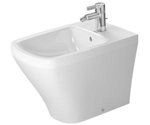 Duravit bidet sur pied DuraStyle back to wall 57cm avec trop-plein, avec plage de robinetterie, 1 trou de robinetterie, 22841000001, Couleur: Blanc avec Wondergliss