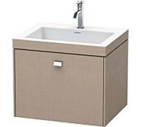 Duravit Brioso c-bonded bassin avec sous - structure BR4600N1075, 60x48cm, Leinen / chrome, sans trou de coulée