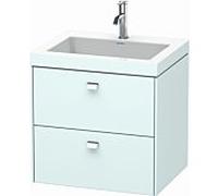 Duravit Brioso c-bonded avec base BR4605O1009, 60x48, Lichtblau Matt / chrome, 1 robinet.