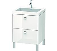 Duravit Brioso c-bonded avec base BR4700O1022, 60x48cm, blanc brillant / chrome, 1 cockl.