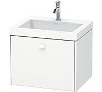 Duravit Brioso c-bonded bassin avec sous - structure BR4600N1818, 60x48cm, Weiß Matt , sans trou de coulée