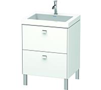 Duravit Brioso c-bonded bassin avec sous - structure BR4700O1018, 60x48cm, Weiß Matt / chrome, 1 trou de coulée