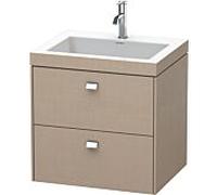 Duravit Brioso c-bonded bassin avec sous - structure BR4605O1075, 60x48cm, Leinen / chrome, 1 trou de coulée