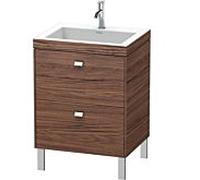 Duravit Brioso c-bonded Duravit avec base BR4700N1021 60x48, Noyer Foncé Décor / chrome, sans robinet