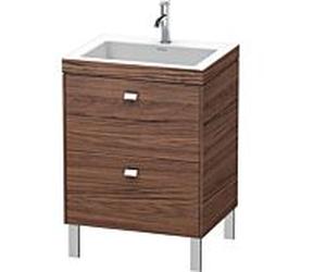 Duravit Brioso c-bonded Duravit avec base BR4700N1021 60x48, Noyer Foncé Décor / chrome, sans robinet