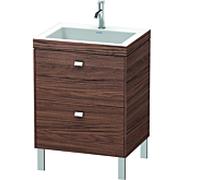 Duravit Brioso c-bonded Duravit avec base BR4700O1021 60x48, Noyer Foncé Décor / chrome, 2000 .