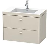 Duravit Brioso c-bonded lavabo avec sous-structure BR4606O9191, 80x48cm, Taupe , 2000 Hanloch