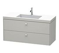 Duravit Brioso c-bonded lavabo avec sous-structure BR4608O0707, 120x48cm, Betongrau Matt , 2000 Hanloch