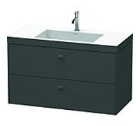 Duravit Brioso c-bonded vasque avec base BR4607O4949, 100x48cm, Graphite Mat , 2000 Hanloch