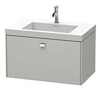 Duravit Brioso c-bonded vasque avec soubassement BR4601N1007, 80x48 gris béton batt / chrome, sans robinet.