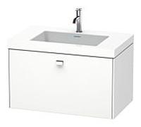 Duravit Brioso c-bonded vasque avec soubassement BR4601N1018, 80x48cm, Weiß Matt / chrome, sans trou pour robinetterie