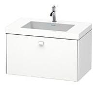Duravit Brioso c-bonded vasque avec soubassement BR4601N1818, 80x48cm, Weiß Matt , sans trou pour robinetterie